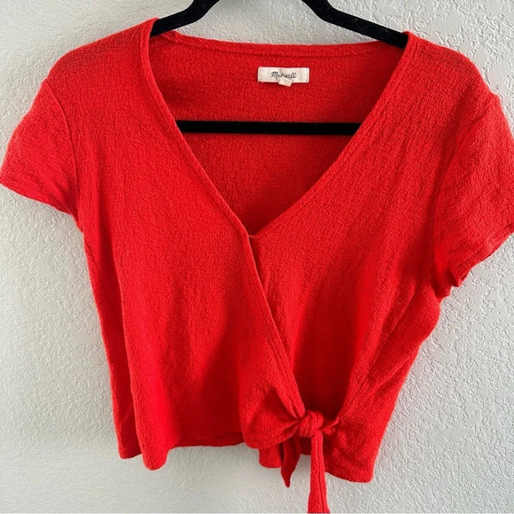Madewell texture and thread wrap top - Picture 2 of 9